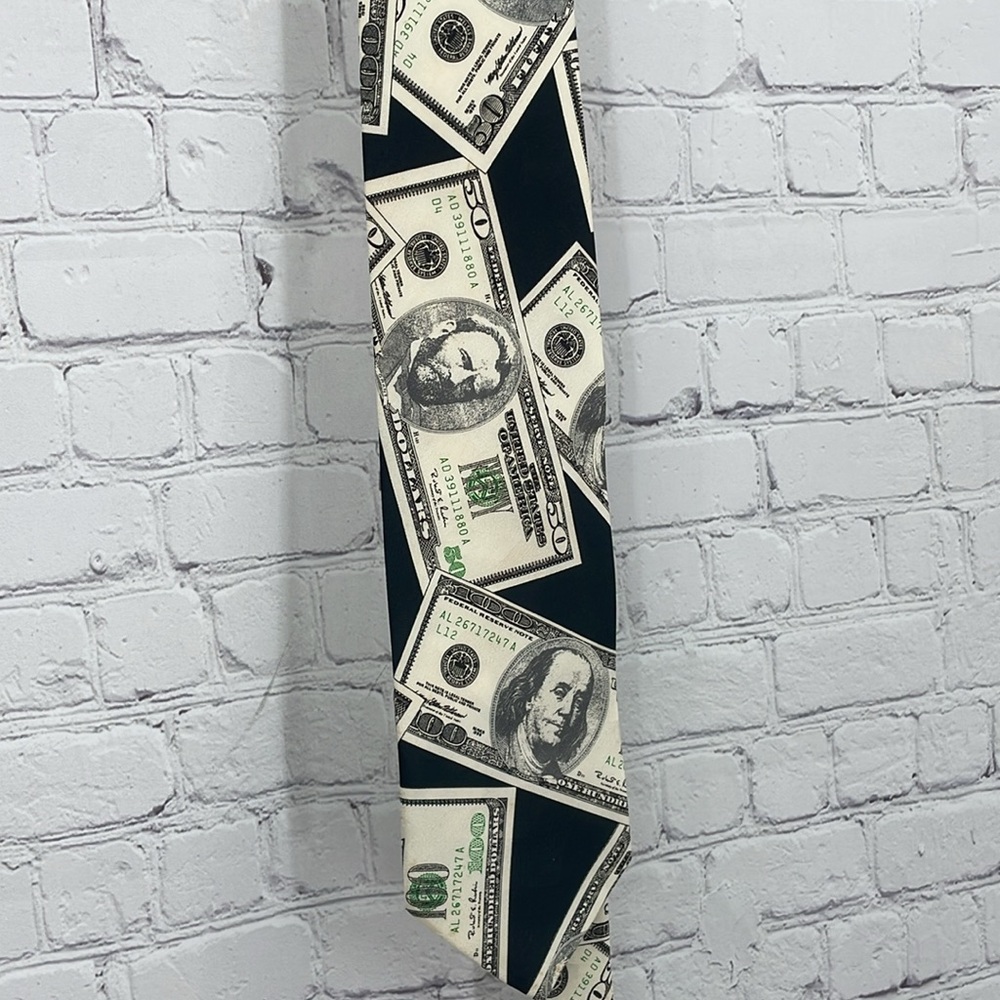 Uomo Vanetto 100 50 Dollar Bills Money Cash Big Baller Funny Tie For Men